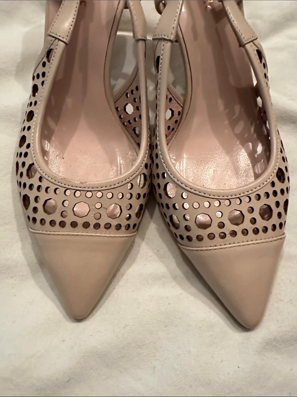 kate spade Blush Nude Pointed Slingback Heels - Picture 6 of 11